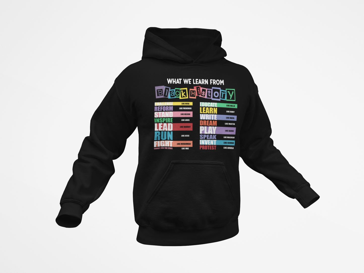 What We Learned - Black History T-Shirt, Hoodie & Sweater