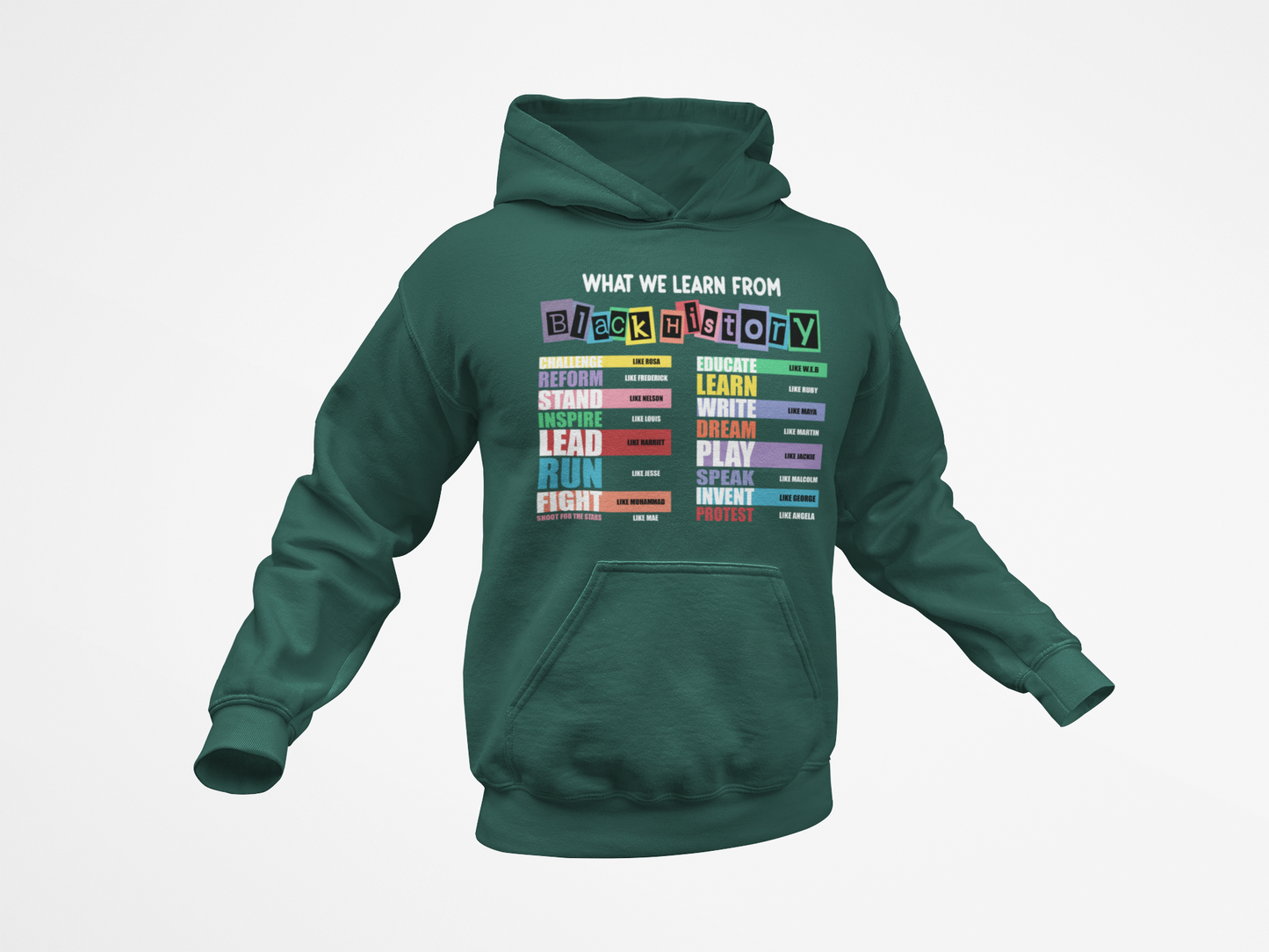 What We Learned - Black History T-Shirt, Hoodie & Sweater