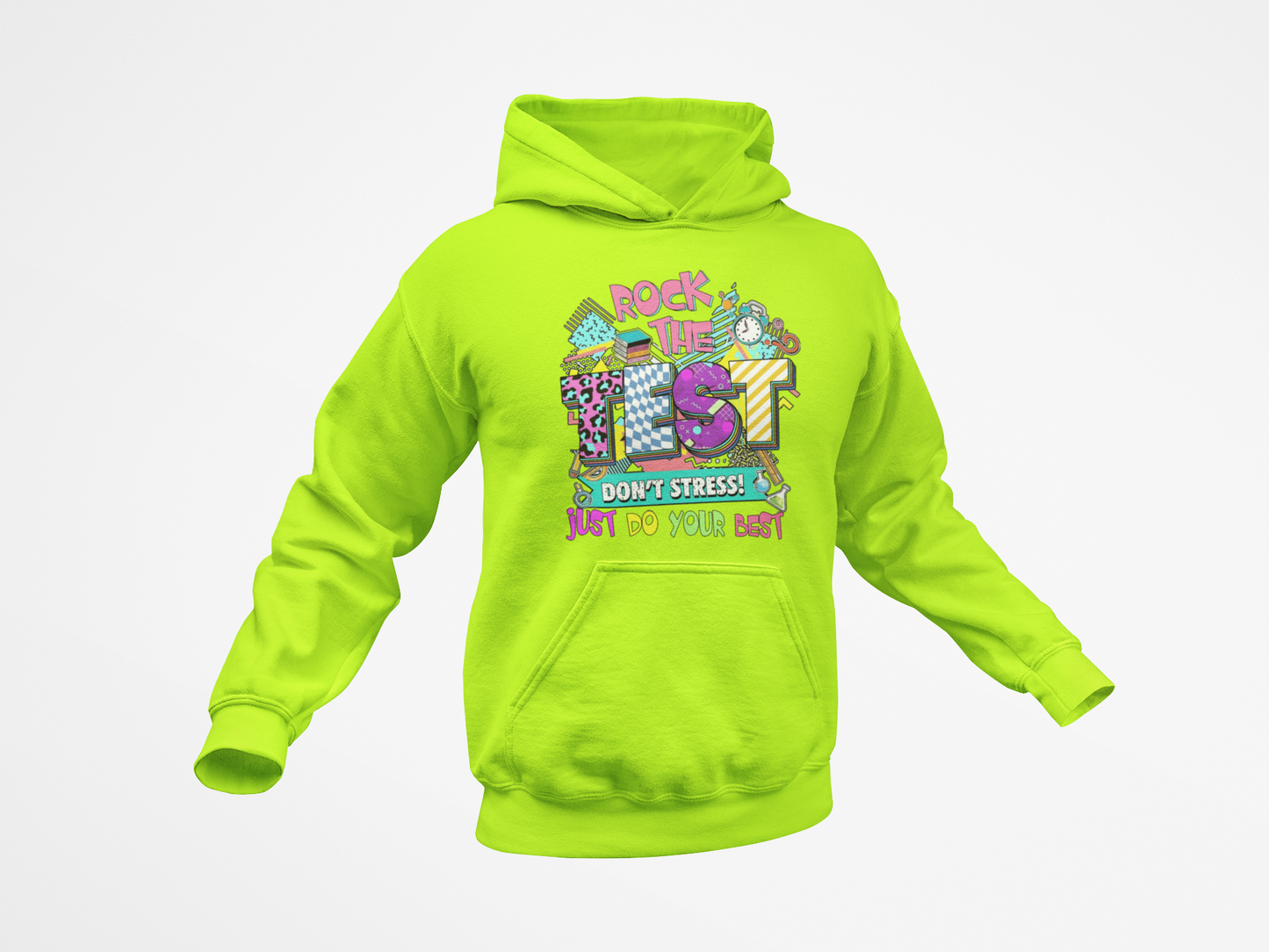 Rock The Test Teacher Testing T-Shirt, Hoodie & Sweater