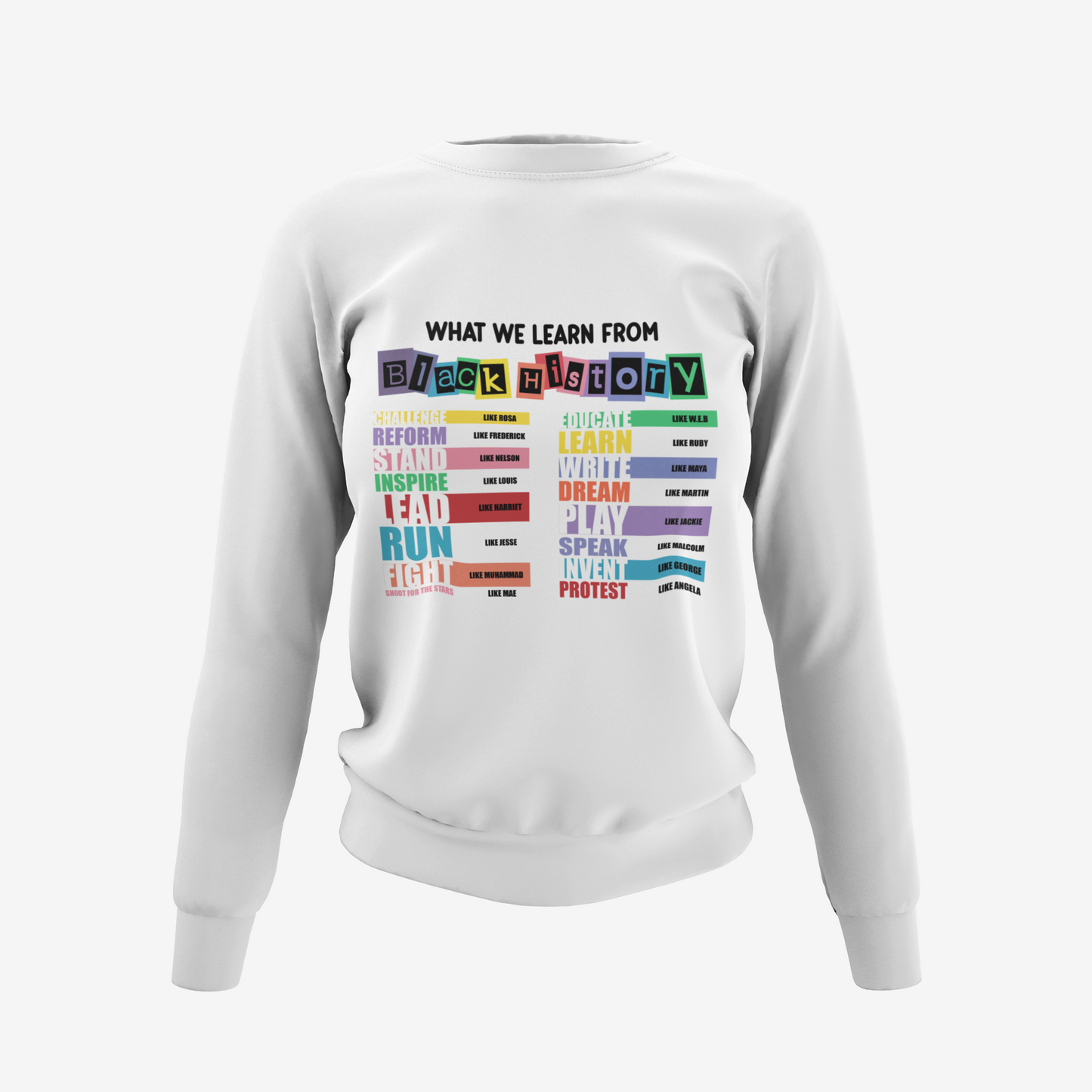What We Learned - Black History T-Shirt, Hoodie & Sweater