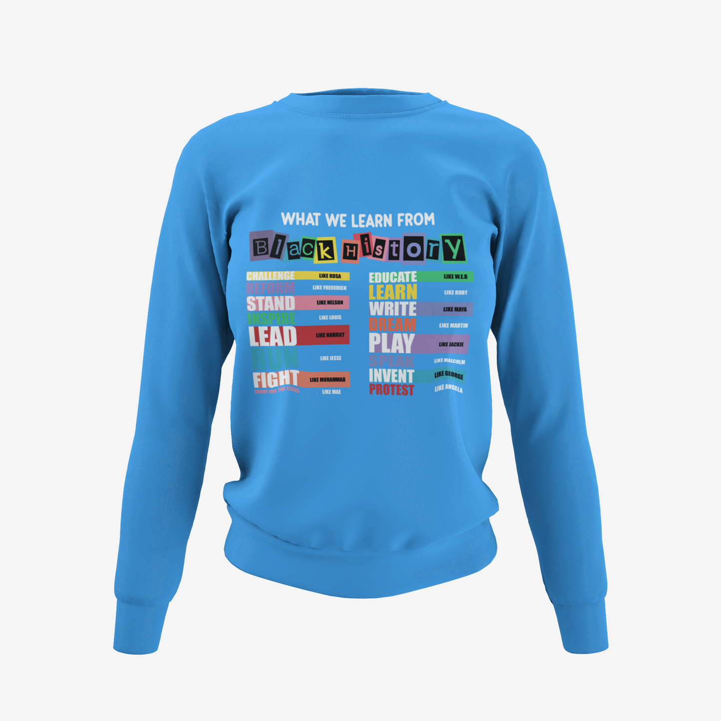 What We Learned - Black History T-Shirt, Hoodie & Sweater