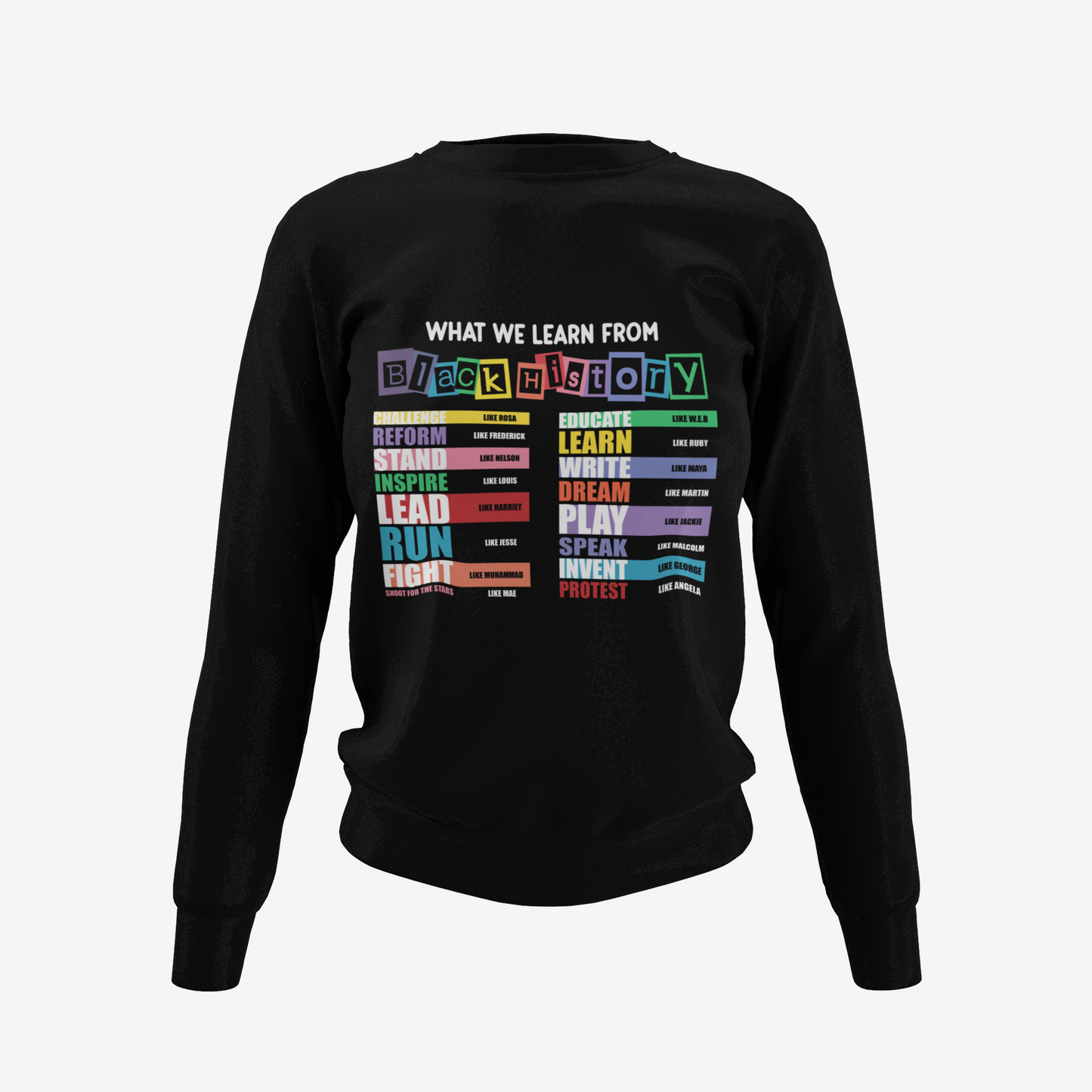 What We Learned - Black History T-Shirt, Hoodie & Sweater