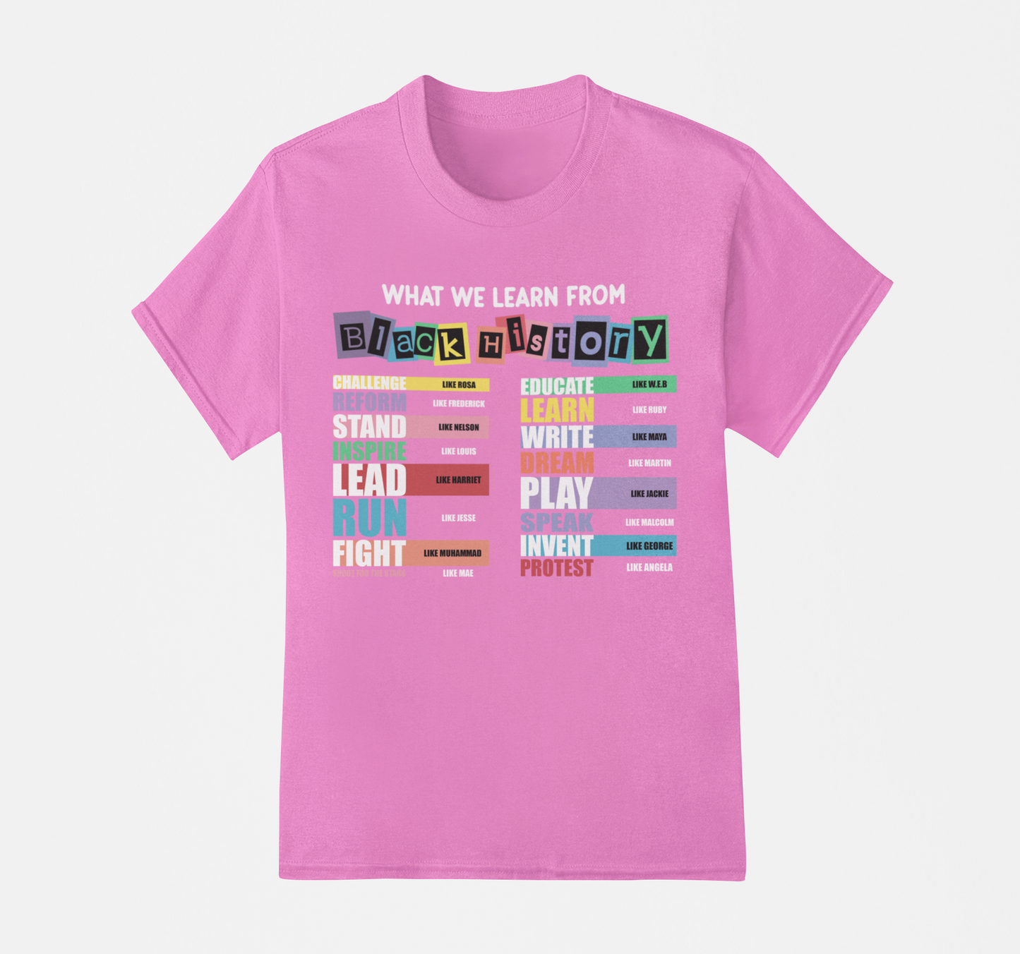 What We Learned - Black History T-Shirt, Hoodie & Sweater