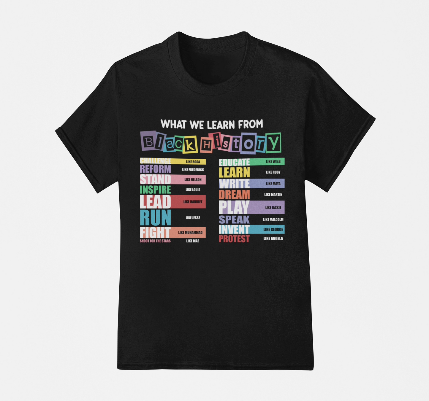 What We Learned - Black History T-Shirt, Hoodie & Sweater