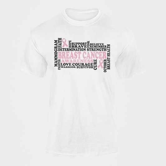 Word Cloud - Breast Cancer T-Shirt, Hoodie & Sweater