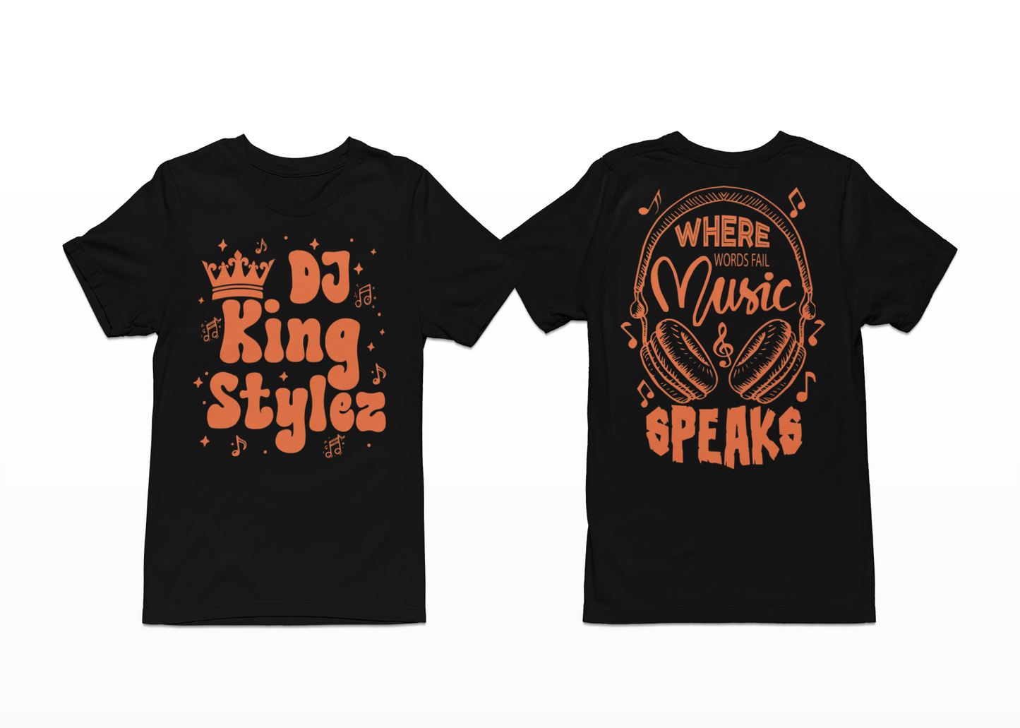 Music Speaks T-Shirt, Hoodie & Sweater (DJ KingStylez)