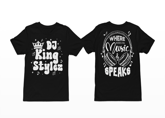 Music Speaks T-Shirt, Hoodie & Sweater (DJ KingStylez)
