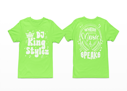 Music Speaks T-Shirt, Hoodie & Sweater (DJ KingStylez)