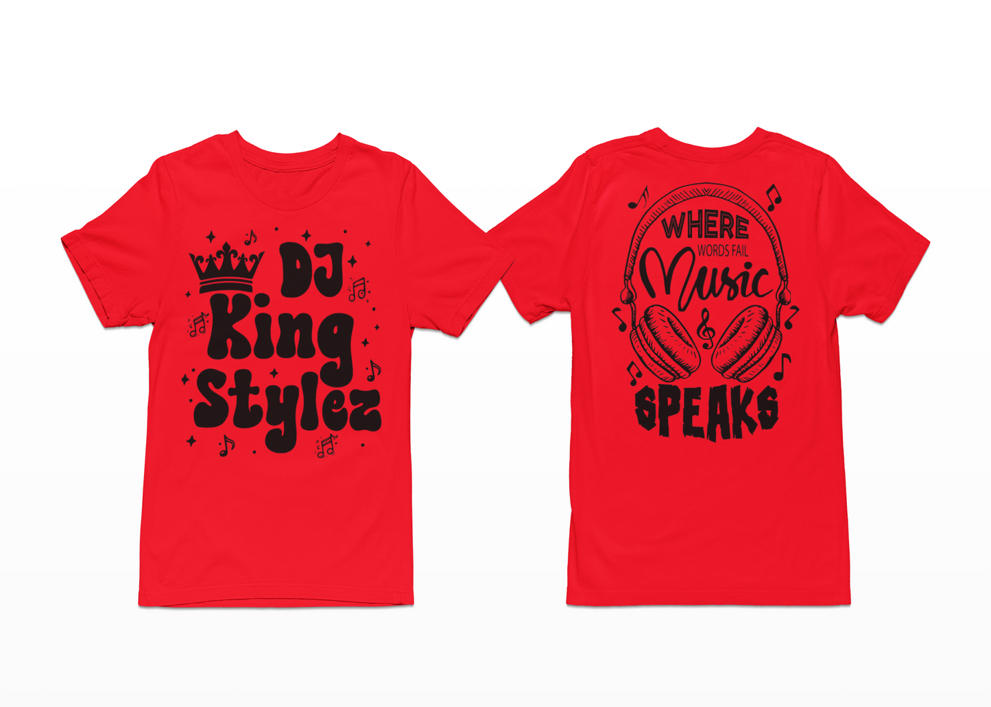 Music Speaks T-Shirt, Hoodie & Sweater (DJ KingStylez)