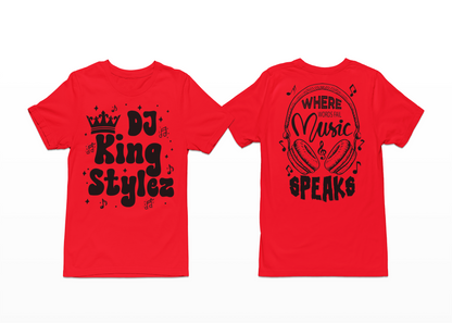 Music Speaks T-Shirt, Hoodie & Sweater (DJ KingStylez)