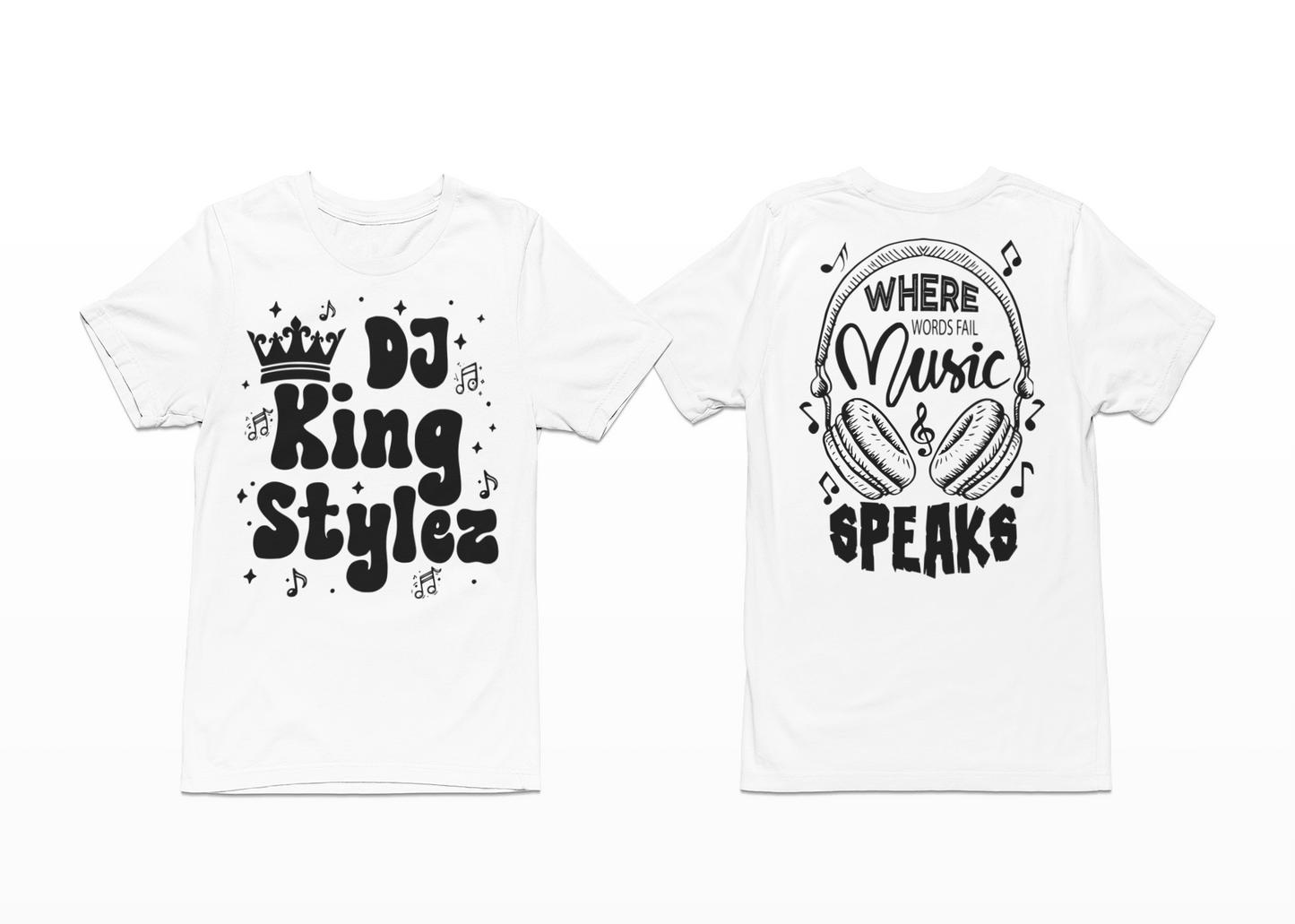 Music Speaks T-Shirt, Hoodie & Sweater (DJ KingStylez)
