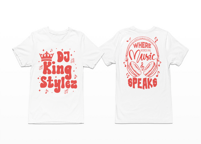 Music Speaks T-Shirt, Hoodie & Sweater (DJ KingStylez)