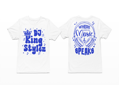 Music Speaks T-Shirt, Hoodie & Sweater (DJ KingStylez)