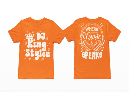 Music Speaks T-Shirt, Hoodie & Sweater (DJ KingStylez)