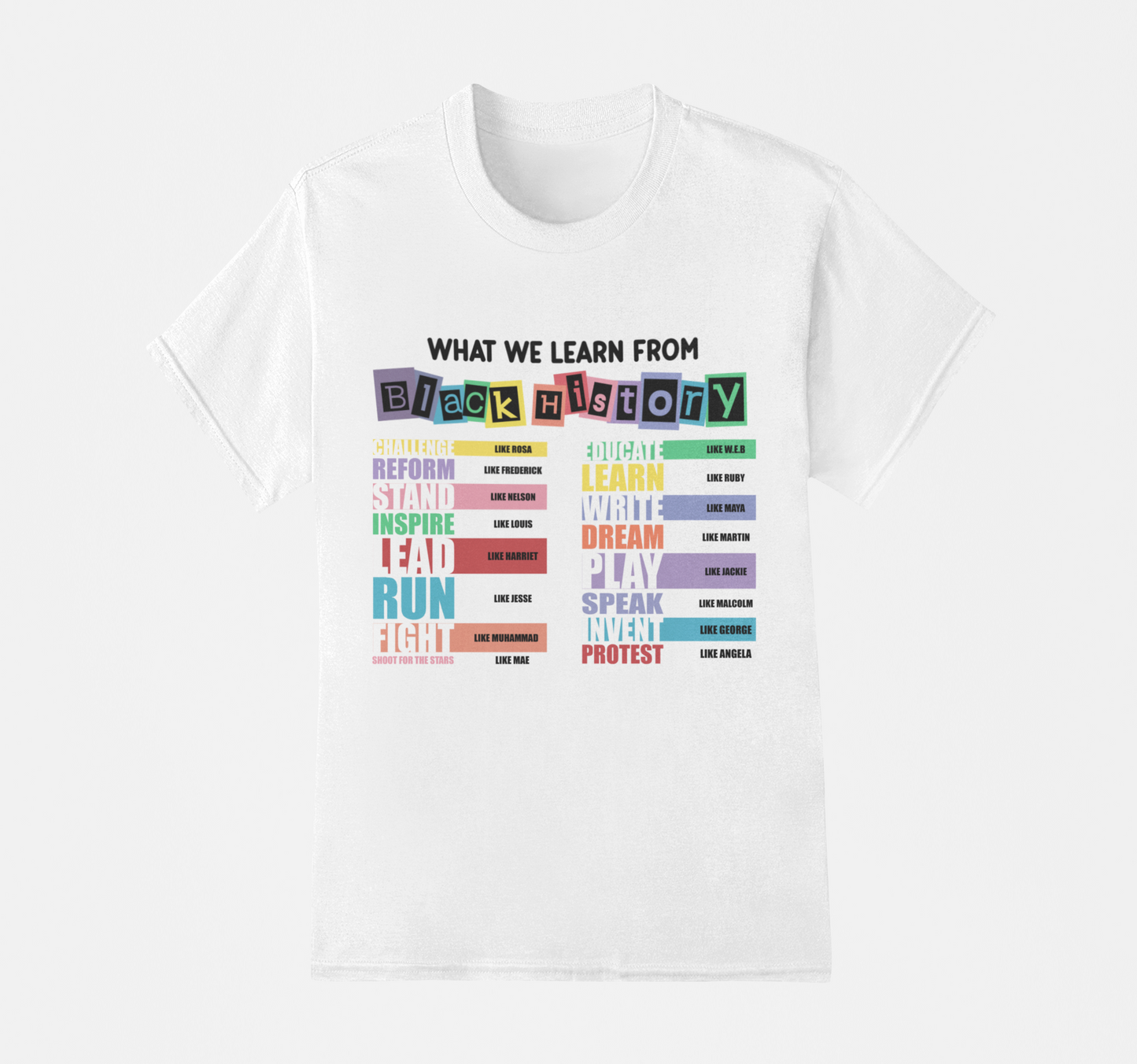 What We Learned - Black History T-Shirt, Hoodie & Sweater